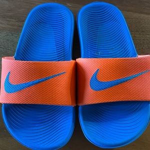 Nike Slides blue/Orange size 11c